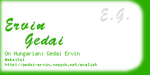 ervin gedai business card